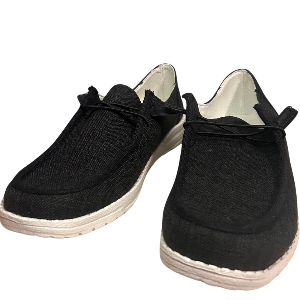 Black And White Slip On Loafers Woman’s